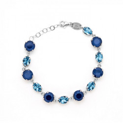 Celina circles royal blue bracelet in silver