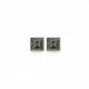 Cube diamond earrings in silver image