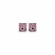 Cube light amethyst earrings in rose gold plating image