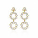 Fiorella round crystal earrings in gold plating image