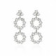 Fiorella round crystal earrings in silver image