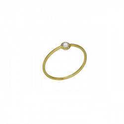 Lis crystal ring in gold plating