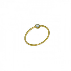 Lis aquamarine ring in gold plating