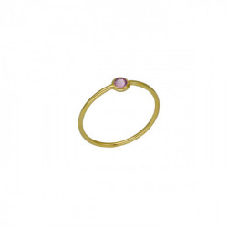 Lis violet ring in gold plating