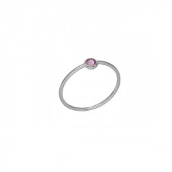 Lis violet ring in silver