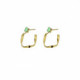 Eleonora oval peridot earrings in gold image