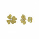 April flower crystal earrings in gold image