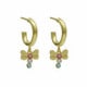 April dragonfly multicolour hoop earrings in gold image