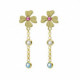 April flower multicolour earrings in gold image