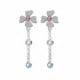 April flower multicolour earrings in silver image