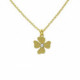 April flower crystal necklace in gold image