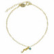 Ocean horse aquamarine anklet in gold plating image
