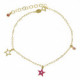 Star fuchsia anklet in gold plating image