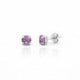 Celina round violet earrings in silver