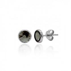 Basic XS crystal diamond earrings in silver