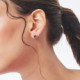 Basic XS crystal denim blue earrings in silver cover