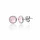 Basic XS crystal powder pink earrings in silver image