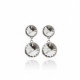 Basic circle crystal earrings in silver image