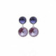 Basic circle violet earrings in silver image
