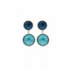 Basic round light turquoise earrings in silver