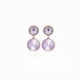 Basic circle lilac earrings in rose gold image