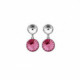 Basic circle rose earrings in silver image
