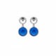 Basic round sapphire earrings in silver