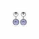 Basic round provence lavanda earrings in silver