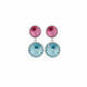 Basic round aquamarine earrings in silver