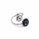 Basic denim blue ring in silver image