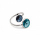 Basic light turquoise ring in silver image