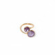Basic lilac ring in rose gold plating in gold plating image