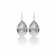 Essential treardrop crystal earrings in silver