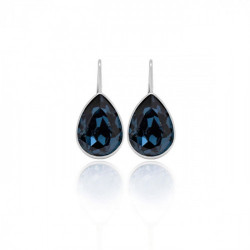 Essential denim blue earrings in silver