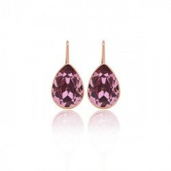 Essential antique pink antique pink earrings in rose gold plating