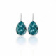 Essential treardrop light turquoise earrings in silver