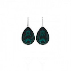 Essential emerald emerald earrings in silver