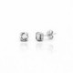 Celina round crystal earrings in silver
