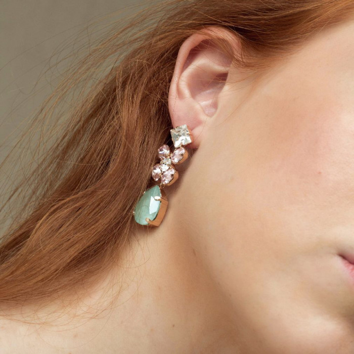 Silver Earrings Celine Flower L