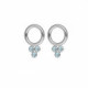 Dahlia circle aquamarine earrings in silver image