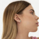 Dahlia aquamarine earring in silver cover