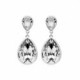 Essential Teardrop crystal earrings in silver