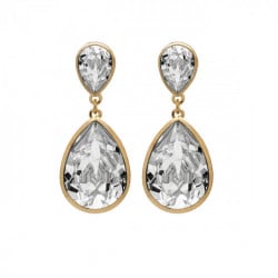 Essential tear crystal earrings in gold plating
