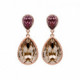 Essential Teardrop light silk earrings in rose gold