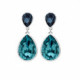 Essential tear light turquoise earrings in silver