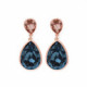 Essential Teardrop nim blue earrings in rose gold image