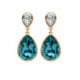 Essential Teardrop light turquoise earrings in gold image
