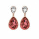 Essential Teardrop rose peach earrings in rose gold image