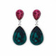 Essential Teardrop emerald earrings in silver image