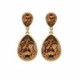 Essential tear light topaz earrings in rose gold plating image